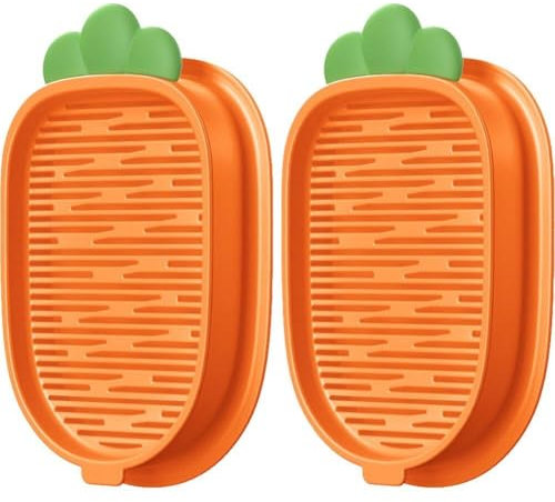 Carrot Cat Grass Box 2pcs Plant Bowls for Cat Grass Seedling Tray Grass Hydroponic Nursery Seeds Planting Box