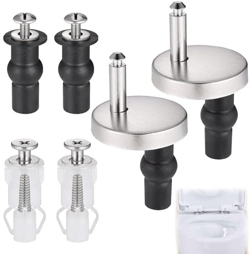6 Stück WC Sitz Befestigung, Universal Schrauben Zubehör für Toilettensit, Schrauben für Toilettensitz, Für Toilettensitz Scharnier-Beschläge, Geeignet für Die Meisten Top-Fix Toilettendeckel
