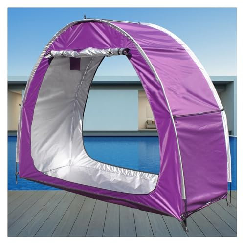 JXZDH Bike cover 2 PCS Bike Tent Outdoor Storage Can Be Spliced Outside Storage Sheds for 2/3/4/5 Bikes Bike Covers Outdoor Storage,Black(Purple)