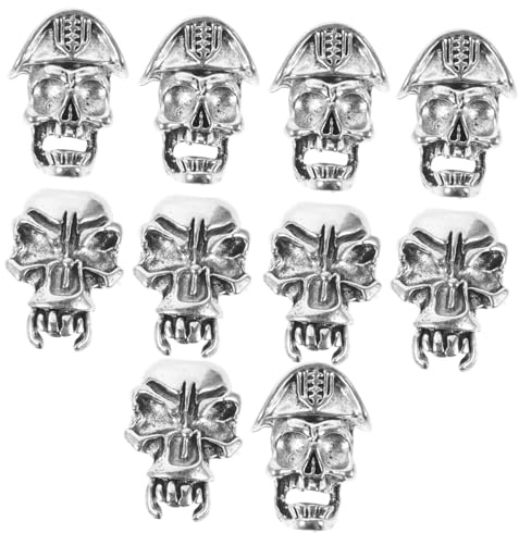 HONMEET 10piezas Adornos Metálicos Para Trenzas y Rastas Accesorios Para Cabello y Barba Diseño Vintage Perfectos Para Cosplay y Uso Cotidiano Unisex