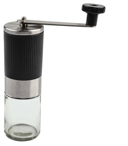 Moulin à café manuel en acier inoxydable pour moulure personnalisée pour expresso, presse et versement (noir)