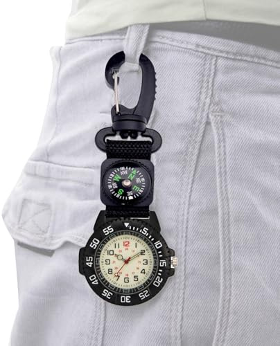 Montre Boussole pour, Montre de Navigation à de Sport – Boussole étanche phosphorescente Outil de Survie pour randonnée, Camping, Escalade, Chasse, Plein air Femme