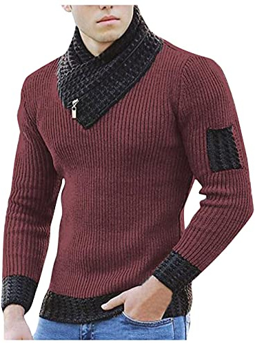 Felpe da uomo Maglioni Invernali lavorato a maglia fine girocollo maniche lunghe ampia autunnale e invernale Giacconi Antivento Leggero Pullover Top Tenere Caldo