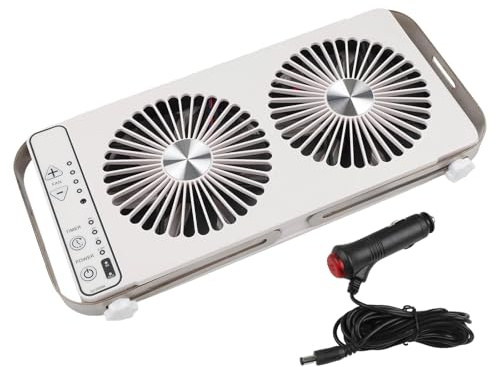 EpheyFIF Ventilateur de refroidissement pour fenêtre de toit RV pour ventilateur portable polyvalent à double rangée