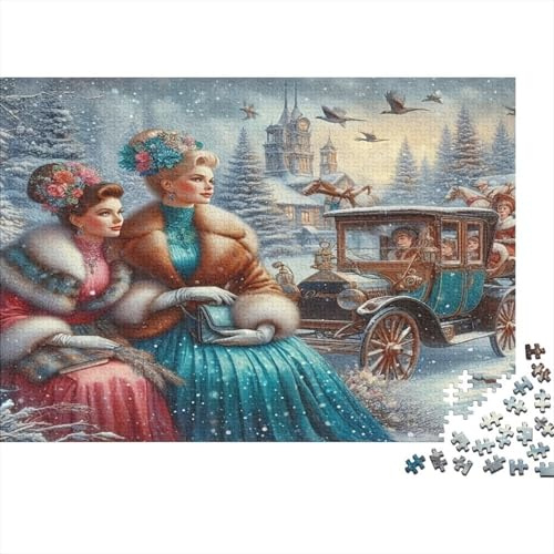 Puzzle Lampada Inverno 1000 Pezzi 70x50cm in Carta Riciclata per Adulti Motivo Inverno Gioco Educativo Divertente Rilassamento Creatività Ideale per Regalare Casa