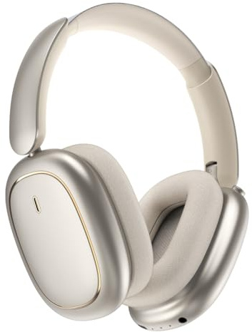 TEISCHE ND905-ANC Auriculares Inalámbricos Diadema Bluetooth 5.4, Cancelación Ruido Activa (3 Modos), 3 Ecualizadores, 40H Autonomía, Almohadillas Magnéticas y Conexión Dual (Beige)