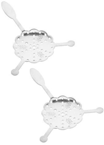 Gatuida 2pcs Stainless Steel Absinthe Spoon Set with Triple Handle and Perforated Design, Versatile Sugar Cube Placement and Bar Use, Stylish and Practical Cocktail Bar Accessories