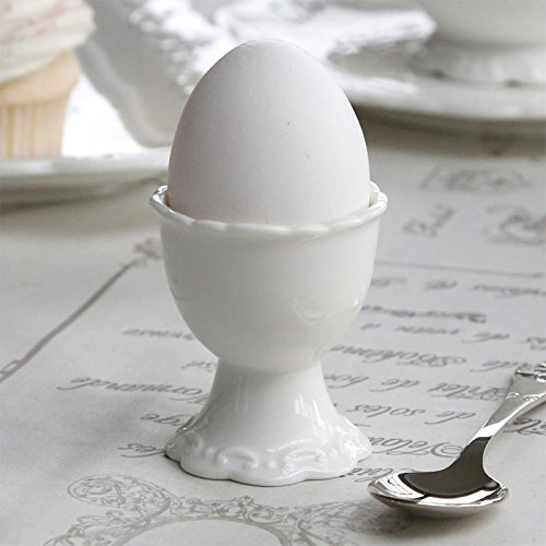 Chic Antique 4tlg. Set Eierbecher Provence weiß im Landhausstil antik nostalgisch