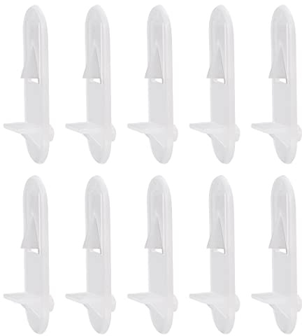 sourcing map Plastic Shelf Support Pegs 20pcs 7mm Locking Shelf Pins, Cabinet Shelf Clips, Shelf Bracket Peg, for Kitchen Furniture Book Shelves Supplies, Clear