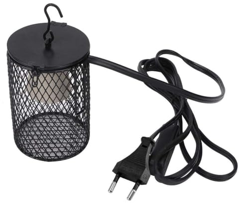 Reptilien Wärmelampe Schutzkorb Lampenschutzkorb Lampenschutzgitter für Terrarien Lampen schützt Reptilien vor Verbrennungen(EU 220V)