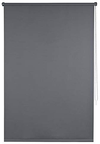 EUGAD Verdunklungsrollo ohne Bohren Thermorollo Klemmfix Seitenzugrollo mit gleichfarbige Zubehör und Beschichtung, Sonnen-, Sicht-Schutz usw. Klemmrollo für Fenster & Türen, Anthrazit 55x160 cm