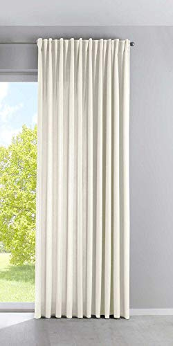 Gardinenbox Oscurante Palermo Tenda Extra Larga, Opaca, traslucida, Passanti nascosti, 10002651, Poliestere, Crema, HxB 254x300 cm