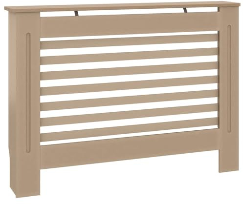 vidaXL Radiator Cover, Radiator Guard for Home Office, Heater Cover for Living Room Decorative, Heating Cabinet Protective Cover, Brown MDF