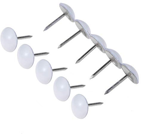 50pcs 11 * 17mm bianco metallo bianco imbottitura per unghie per unghie caso scatola divano decorativo tack per bordi a puntini mobili moderni mobili DUO ER
