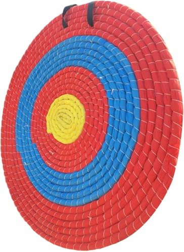 Rundes Bogenschießen Ziel, Handgefertigtes Stroh Bogen Zielscheibe, 40cm Bogenschießen Ziel Stroh, 4 Ringe, Bogenschießen Trainingszubehör