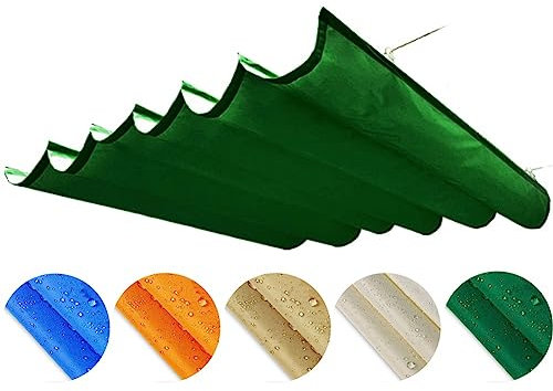 WIGING Sun Shade Sail, Waterproof UV Resistant Sun Protection Wave Canopy Cover, Retractable Pergola Cover For Outdoor Patio Porch Garden Deck Backyard
