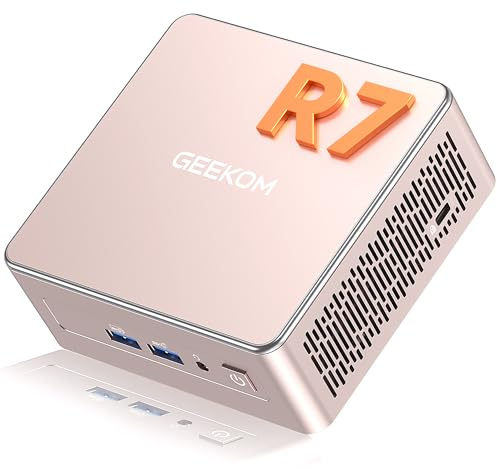 GEEKOM A5 Mini PC with AMD Ryzen 7 5825U, 3-Year Coverage, 16GB RAM(Upgradable, Not LPDDR)&512GB M.2 NVMe SSD, Windows 11 Pro Desktop Computer,SD Slot, 8K, Dual HDMI | Wi-Fi 6, BT 5.2 | Home & Office