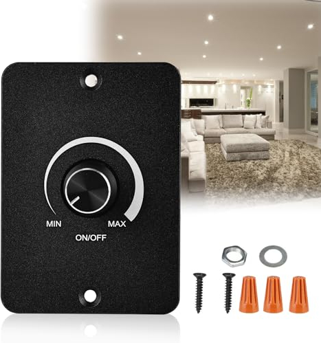 HOMURY Regulador de intensidad para bombillas LED: DC 12 V regulador de intensidad PWM LED, regulador de intensidad, interruptor de 3 cables para caravana, barco, camión, remolque, lámpara