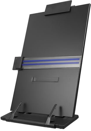 HONMEET Verstellbarer Dokumentenhalter Clip Bücherhalterung Für Schreibtisch Vielseitiger Leseständer Für Schüler Und Büro Ergonomisch Langlebig Schwarz