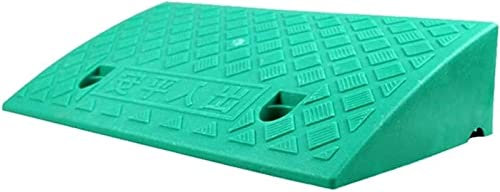 Rampe Auffahrtrampe Tragbare Rampe Werkzeugwagen Stufenrampe Rollstuhlrampe Tragbare Kunststoff Neigungspolster Garage Schwelle Bordsteinrampe (Grün, 10,5 cm)