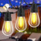Velway Guirlande Lumineuse LED Extérieur - 17M/55.7FT IP65 Étanche, Ampoules Incassables 15+1, 2700K Blanc Chaud pour Jardin, Terrasse, Fête, Balcon, Mariage, Intérieur et Extérieur