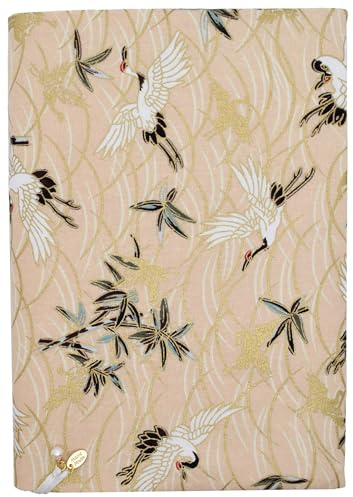BLBMH Buchumschlag aus Stoff für Taschenbuch, Bibel, Frauen, Kranichbeige, 14 x 21 cm