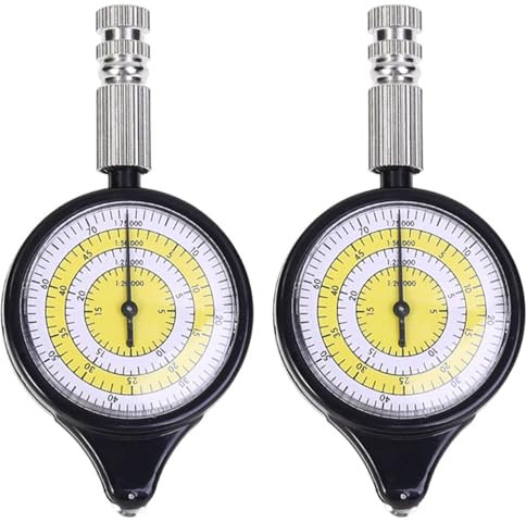 Reinscer 2X Kartenmesser Karte Entfernungsmesser Entfernungsmesser Multifunktionskompass Krümmungsmesser Outdoor Klettern Sport Karte Entfernungsmesser