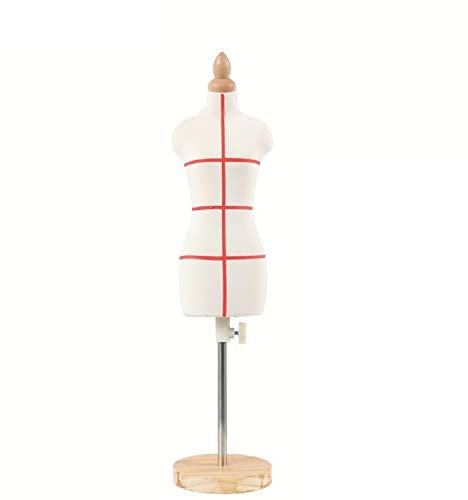 Generisch Verstellbare weibliche Nähpuppe, kleine Schneiderpuppe, Mini-Schneiderpuppe, höhenverstellbare Schneiderpuppe für Modedesign im Maßstab 1/3