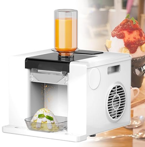 Machine À Glace Pilée Professionnelle Électrique 280 W - 60 Kg/Jour, Machine À Cônes De Neige Professionnelle, Avec Nettoyage Automatique Et Refroidissement Par Air, Capacité De 750 Ml,White