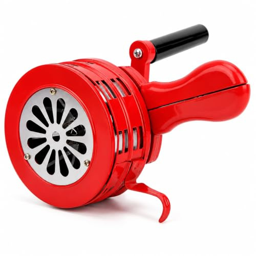 Candeon Handkurbel Sirene, 120dB Handsirene Kurbel Alarmsirene Megaphone TröTe Fanfare, Tragbarer Manuell Handsirene Alarm Luftschutzsirene Laute Handkurbel Sirenenhorn FüR Fabriken Schulen