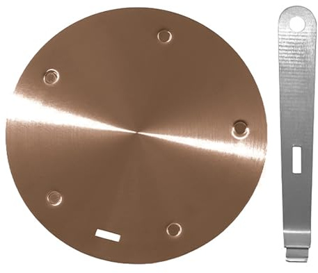 Qivine 2 in 1 Piastra Induzione, Acciai Inossidabili Adattatore Piano Induzione con Manico e Foro, Antiscottatura Adattatore Pentole per Piano Cottura a Induziones (Oro Rosa 24cm)