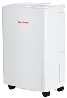 Corberó – Deshumidificador | CDG50 | Capacidad 50 L/Día | Depósito 5,6 L | Drenaje Continuo | Apagado Automático | Refrigerante Ecológico R290 | Alto Rendimiento | Color Blanco