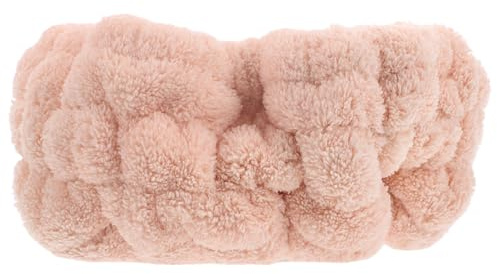Mipcase Bandeau Maintien des Cheveux Corail Rose pour Femmes Cheveux en Polaire Doux et Extensible pour Maquillage, Lavage du Visage et Soins Spa