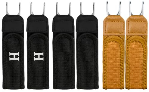 Juego de 6 cinturones sin hebilla para hombre y mujer, correa elástica de repuesto con gancho de metal y cierre de , cinturón invisible sin hebilla para vaqueros, exterior, combinación de negro y