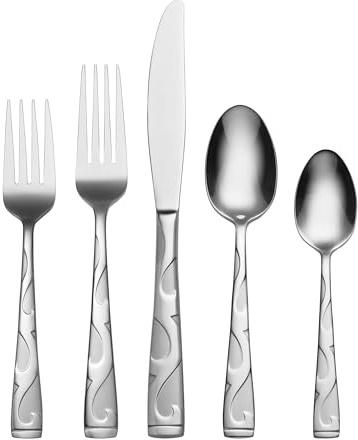 Oneida Tuscany 20-Piece Flatware Set, Service for 4, Silver