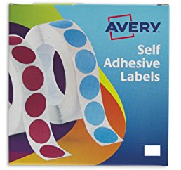 Avery 24-415 Small White Rectangle Labels in Dispenser, Hand Write Only, 12 x 18mm, 2000 Labels Per Pack