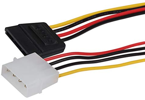 Maplin Molex - Cable de alimentación (Macho a Hembra SATA de 15 Pines, 0,2 m)