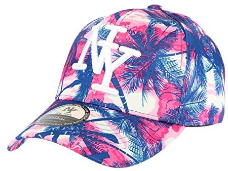 Hip Hop Honour Casquette Baseball Enfant Rose et Bleu Tropical 7 à 12 Ans - Taille: Taille Unique - Couleur: Rose - Fille