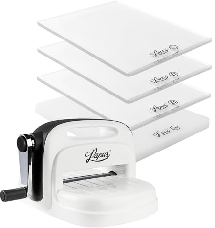Ideen mit Herz Präge- und Stanzmaschine, Papus, inkl. 4 Kunststoffplatten | Maschine zum Stanzen & Prägen | Basteln mit Papier & Karton, Scrapbooking