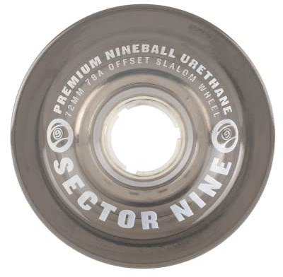 Sector 9 Unisex 72mm 78A Nineball Wheel Set, Adult, Smoke, 72mm