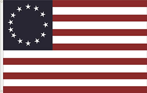 BANDERA DE LOS EEUU BETSY ROSS. S. XVIII CALIDAD RASO ESTANDAR. TAMAÑO GRANDE 150X90 CM