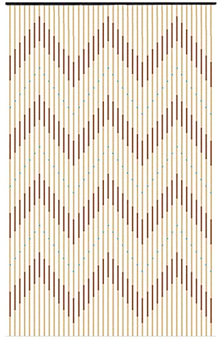 NaMaSyo 31 Stränge Holzperlenvorhang Türvorhang,Hängender Holzperlen-Türvorhang,Dekorationsvorhang aus Holz,90x220cm