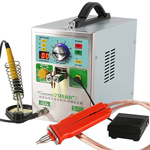 3.2KW Saldatrice a impulsi 709AD+ Saldatrice a Punti per batterie, per batterie al Litio 18650 14500 Funziona con Sistema di Raffreddamento e Funzione di Saldatura Intelligente