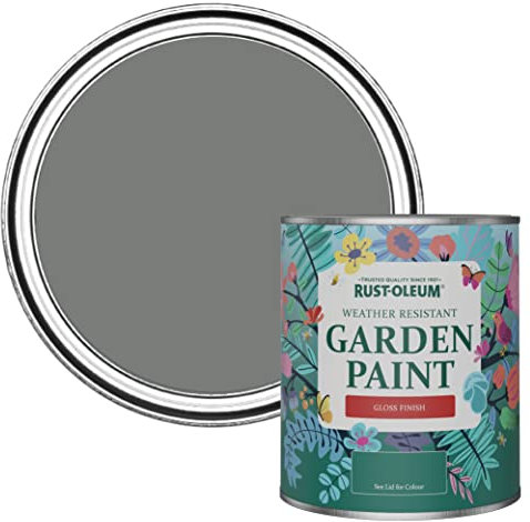 Rust-Oleum Grey Mould-Resistant Garden Paint In Gloss Finish - Torch Grey 750ml