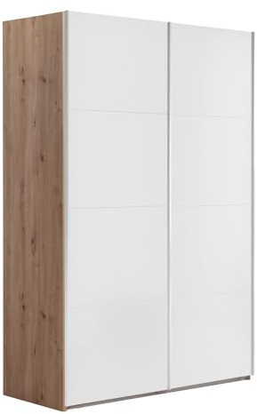 Composad | Armadio della Linea SYSTEMA, Armadio a 2 Ante Scorrevoli, Camera da Letto, (LxAxP) 150x223x67 cm, Colore Rovere Oak Mielato e Bianco Top Matt, Made in Italy
