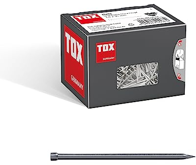 TOX Drahtstifte Nails 1,8x35 mm mit Stauchkopf für beinahe unsichtbare Befestigungen in Holz, universelle Einsatzmöglichkeit im Innen- und Außenbereich, blanker Stahl, 400 g im Karton, 063100203