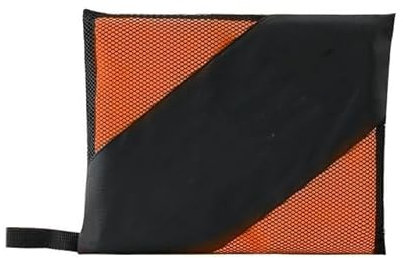 Solides Strandtuch, Mikrofaser-Sporthandtuch, superfeine Fasern, schnell trocknende Handtücher, tragbar, saugfähig, doppelseitiges Fleece, sandfrei, orange, quadratischer Reißverschluss, 76 x 152 cm