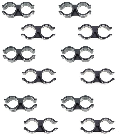 TAODAN 10 stücke Doppel Rohrschelle Regal Pole Connector, Doppel Port Rohrschellen, Lager Supermarkt Regal Link Clip Verschluss Zubehör