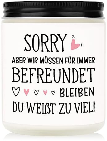 Craftique Craftique Beste Freundin Geschenke - Kerzen im Glas, Freundschaft | Geschenk Freundin Geburtstag, Geburtstagsgeschenk für Freundin, Freundinnen Geschenk, Freundschaft Geschenke Geburtstag