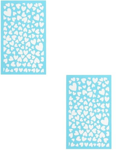 LALAFINA 2 Blätter Siebdruck-vorlage Tonwerkzeuge Polymer Ohrring-schmuck-siebdruck Formen Aus Ohrringe-kit Aus Hohle Malerei Abwaschbare Siebdruckschablone Tragbar Polyester